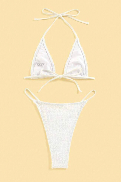Costum de baie din 2 piese, alb [4]