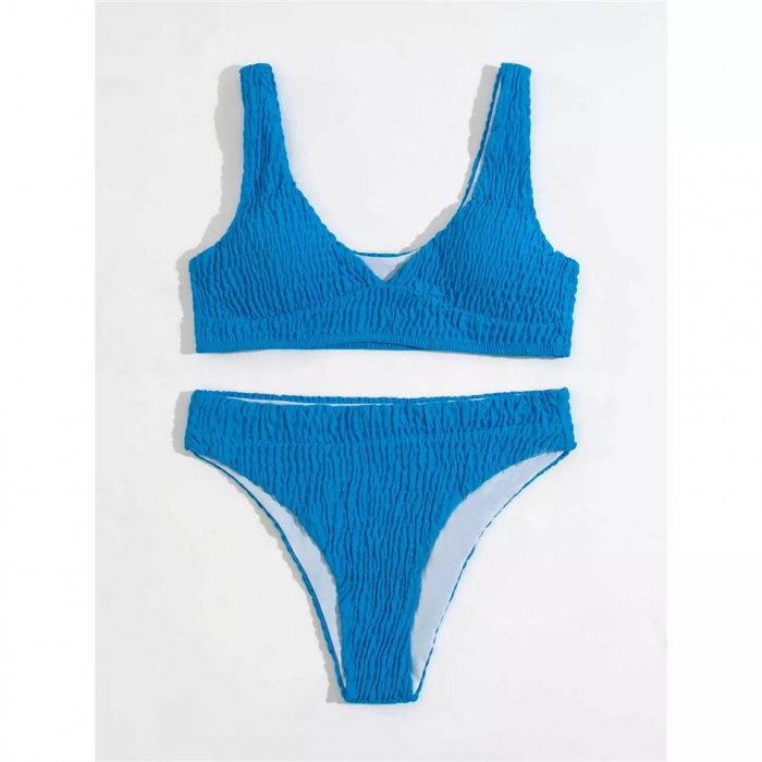 Costum de baie din 2 piese, albastru [3]
