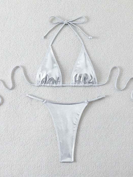 Costum de baie din 2 piese, argintiu [3]