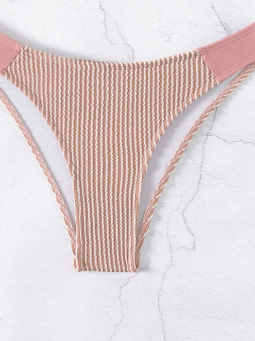 Costum de baie din 2 piese, argintiu, cu accesorii metalice [7]