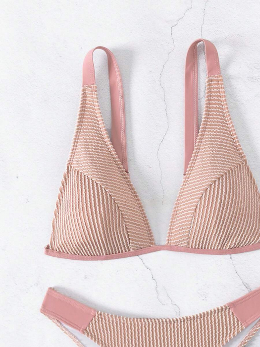 Costum de baie din 2 piese, argintiu, cu accesorii metalice [5]
