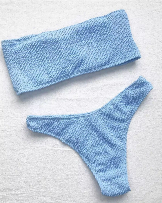 Costum de baie din 2 piese, galben [3]