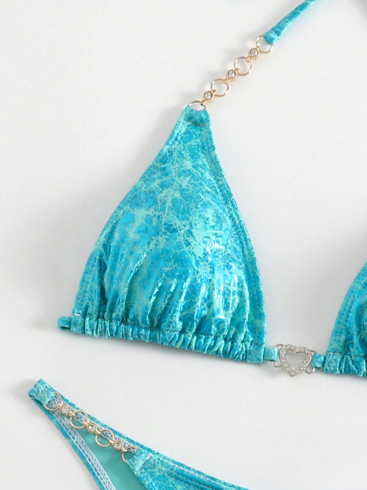 Costum de baie din 2 piese, cu accesorii decorative [5]