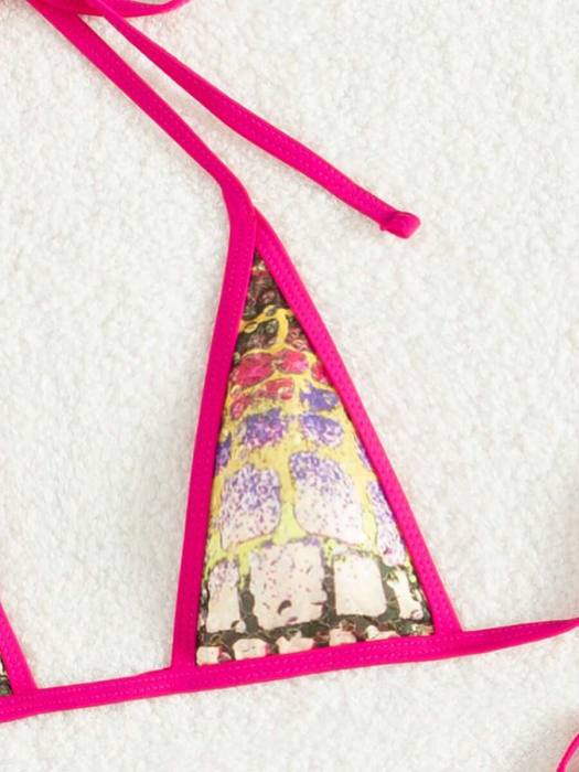 Costum de baie din 2 piese, cu aspect stralucitor [7]