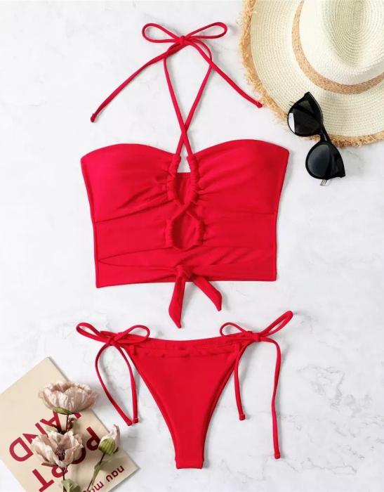 Costum de baie din 2 piese, cu decupaje [3]