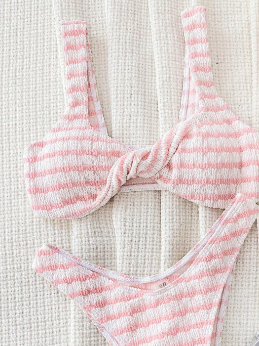 Costum de baie din 2 piese, cu dungi [4]
