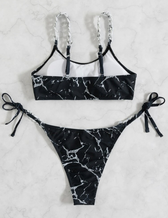 Costum de baie din 2 piese, cu imprimeu [4]