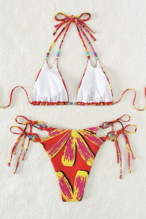 Costum de baie din 2 piese, cu imprimeu [4]