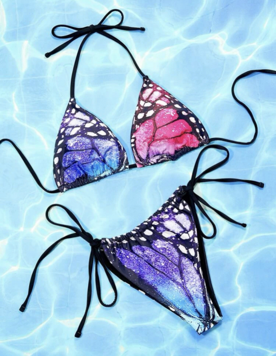 Costum de baie din 2 piese, cu imprimeu [3]