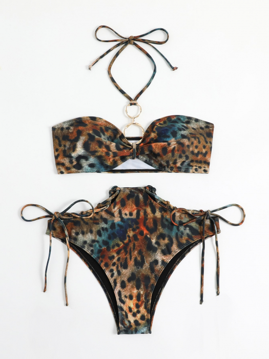 Costum de baie din 2 piese, cu imprimeu [3]