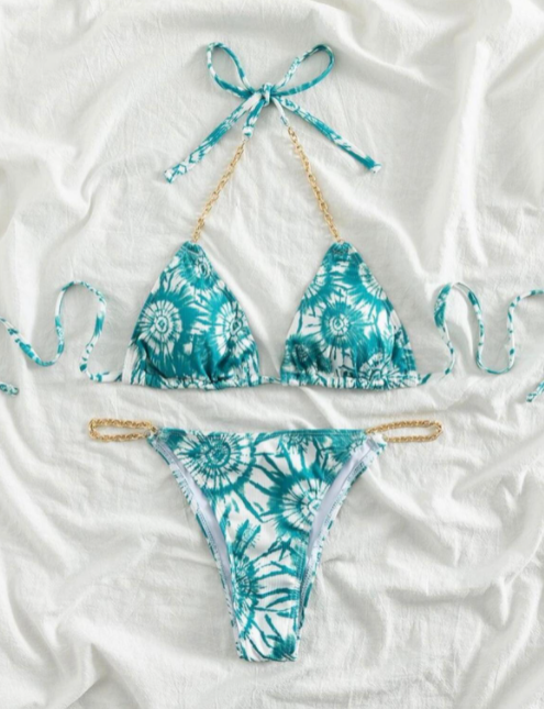 Costum de baie din 2 piese, cu imprimeu [2]