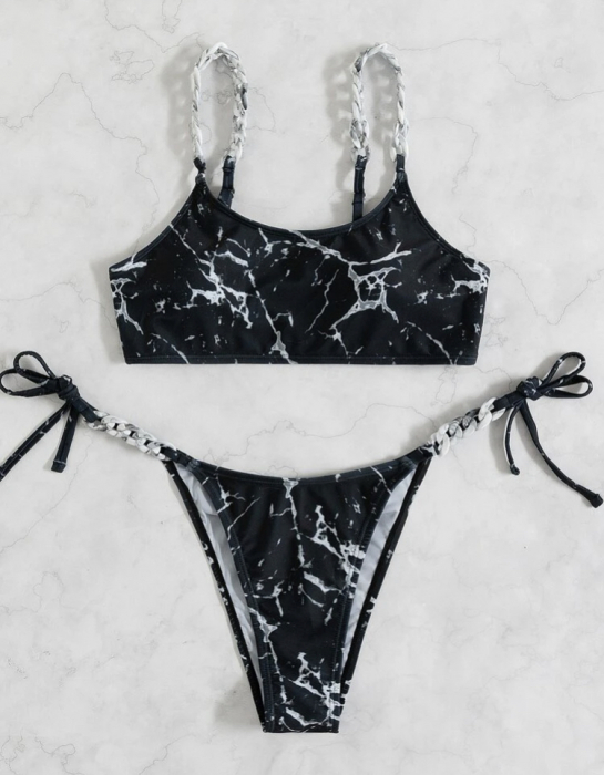 Costum de baie din 2 piese, cu imprimeu [3]