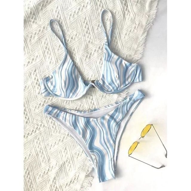 Costum de baie din 2 piese, cu imprimeu [3]