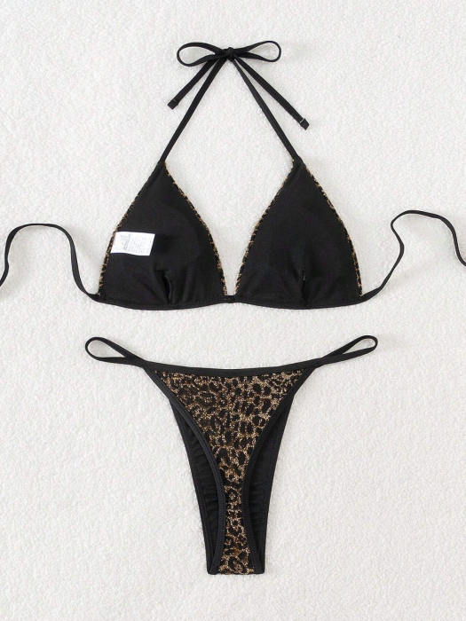 Costum de baie din 2 piese, cu imprimeu animal print [4]