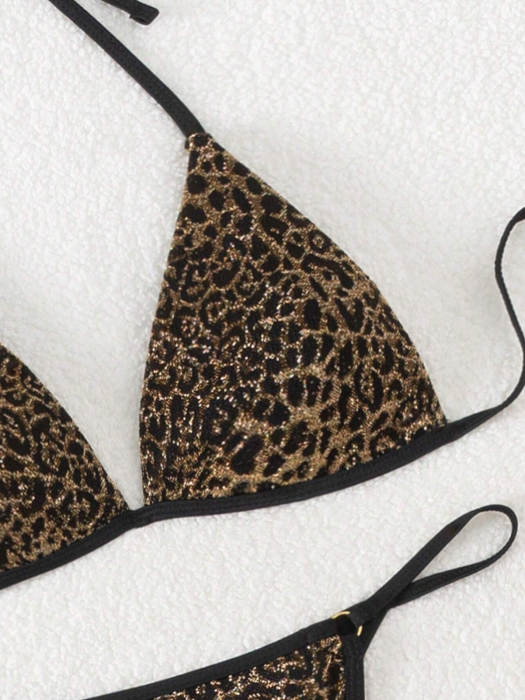 Costum de baie din 2 piese, cu imprimeu animal print [7]