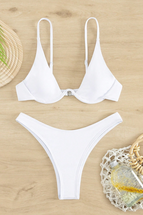 Costum de baie alb din 2 piese [2]