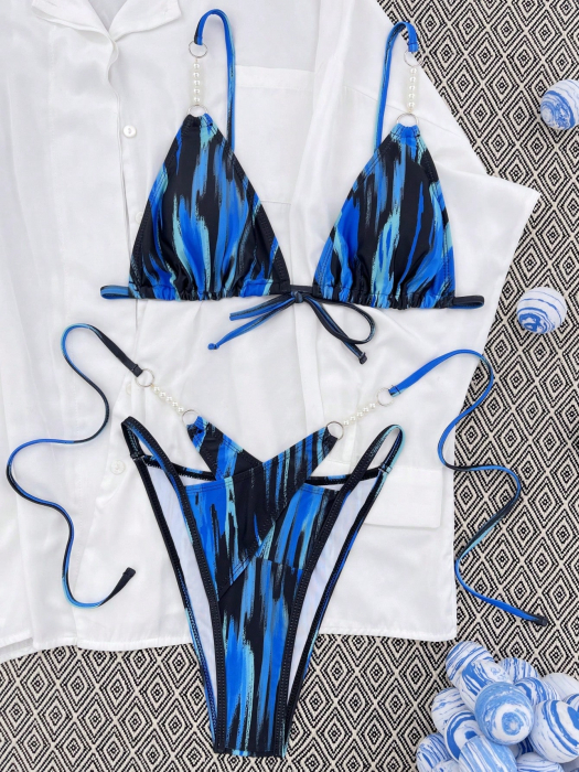 Costum de baie din 2 piese, cu imprimeu multicolor [3]