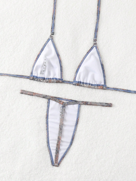 Costum de baie din 2 piese, cu imprimeu multicolor [4]