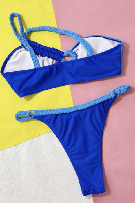 Costum de baie din 2 piese, albastru [3]