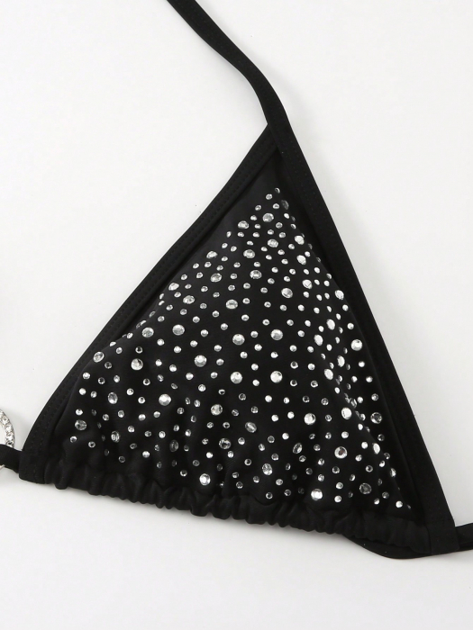 Costum de baie din 2 piese, cu pietre decorative [5]