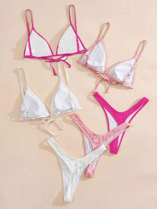 Costum de baie din 2 piese, cu slip tanga [2]