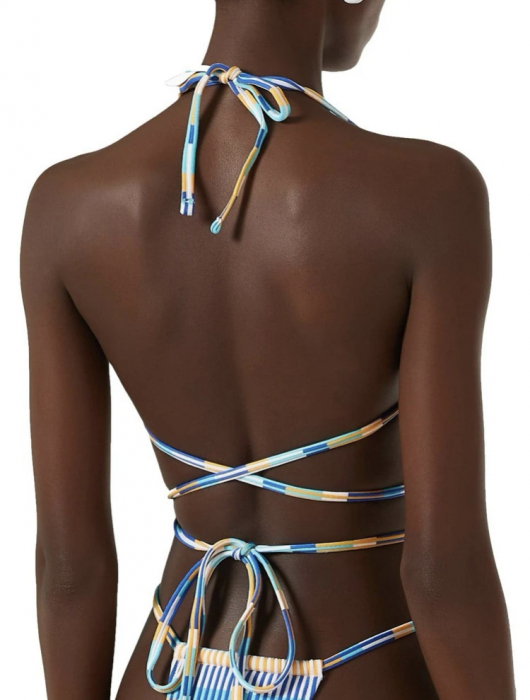 Costum de baie din 2 piese, cu snur [4]