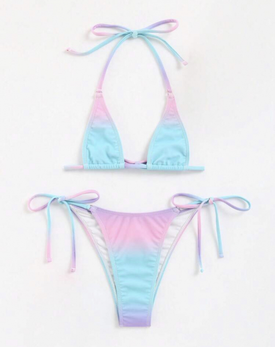 Costum de baie din 2 piese, cu snur [4]