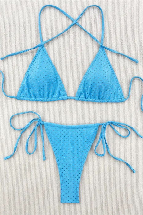 Costum de baie din 2 piese, cu strasuri [4]