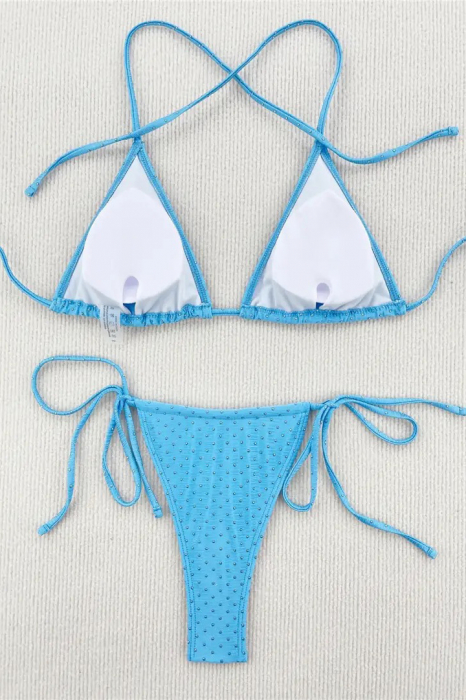 Costum de baie din 2 piese, cu strasuri [3]