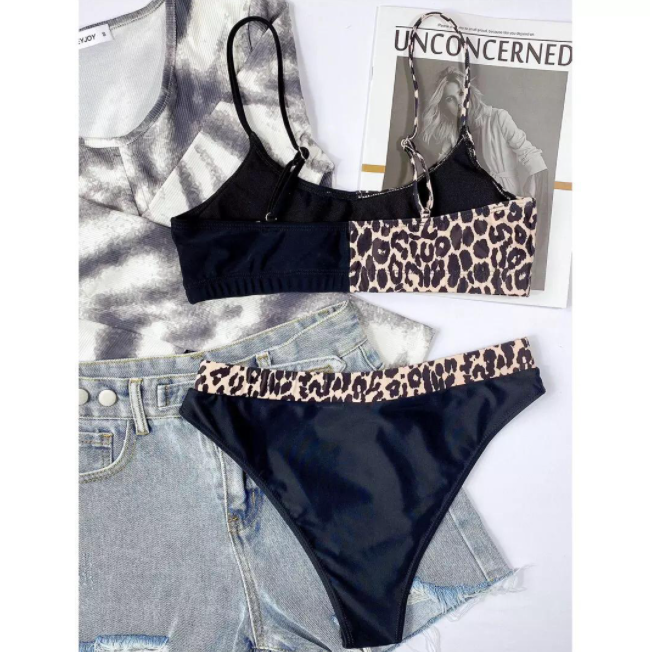 Costum de baie din 2 piese, cu talie inalta [2]