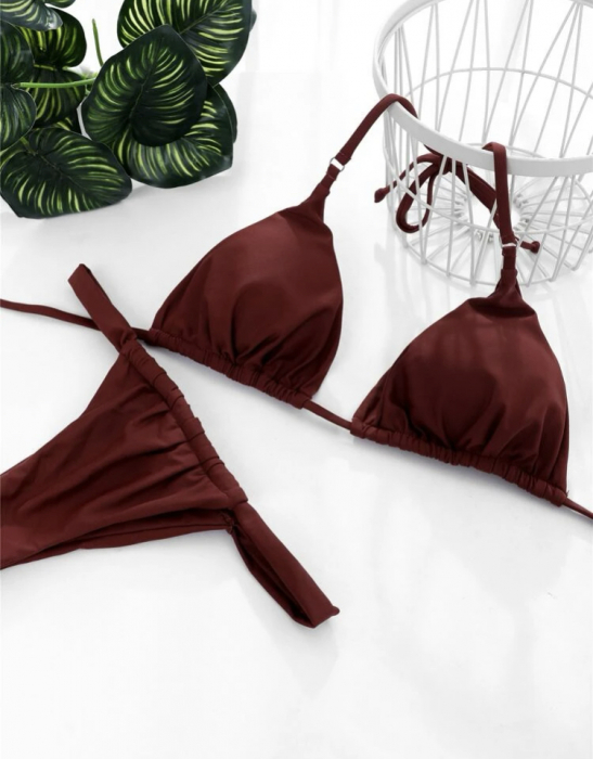 Costum de baie din 2 piese, maro [2]