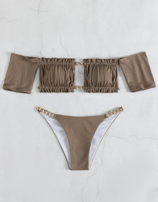 Costum de baie din 2 piese, maro [3]