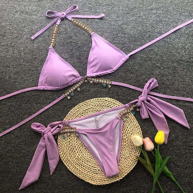 Costum de baie din 2 piese, rosu [2]