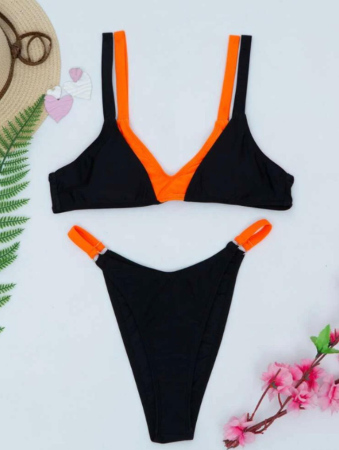 Costum de baie din 2 piese, negru [3]