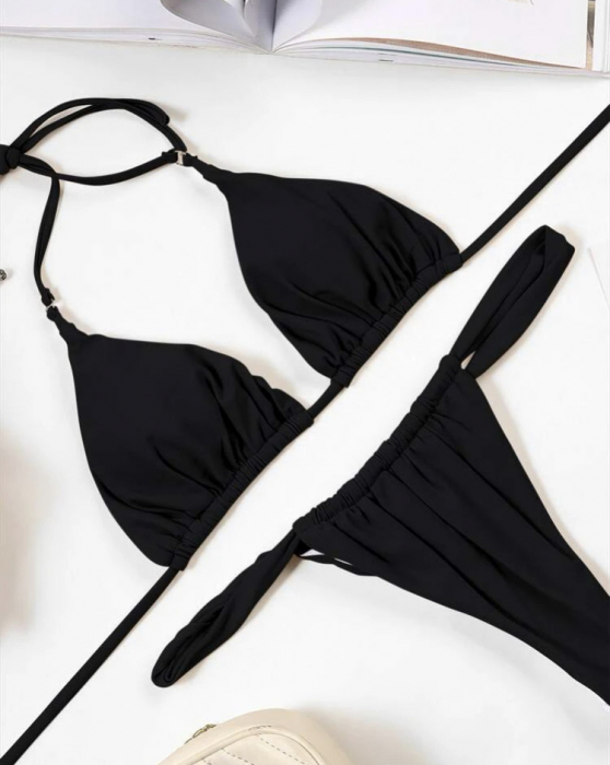 Costum de baie din 2 piese, negru [2]