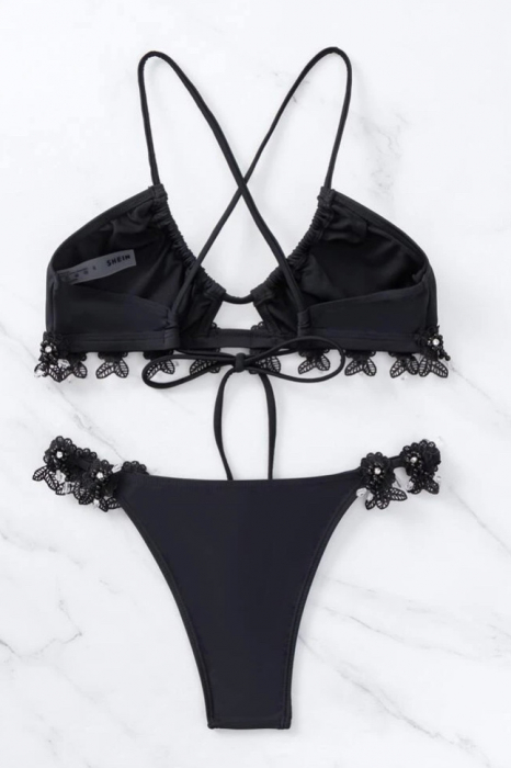 Costum de baie din 2 piese, negru [3]