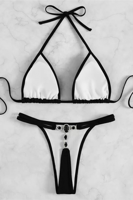 Costum de baie din 2 piese, negru [3]