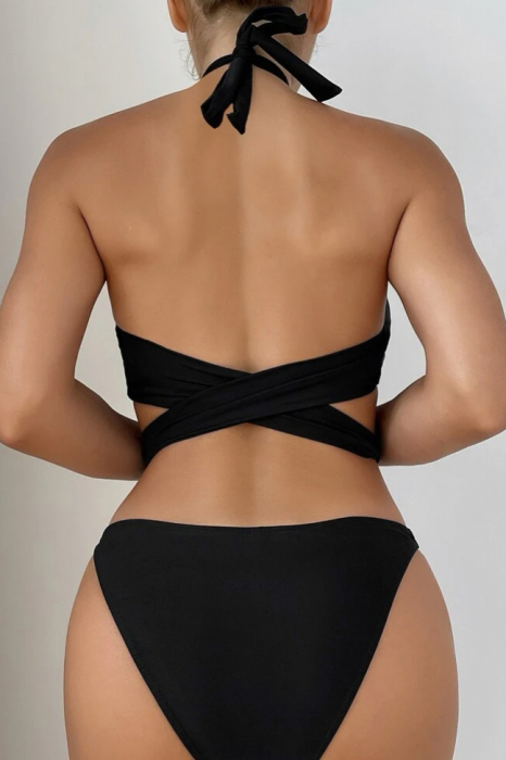 Costum de baie din 2 piese, negru [2]