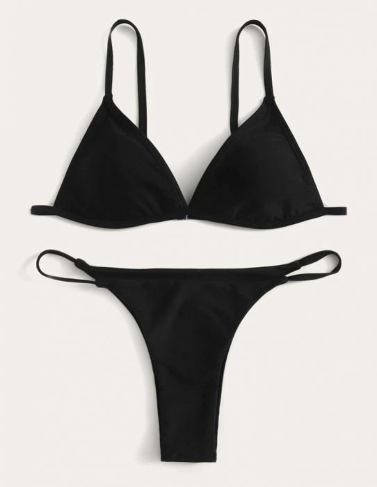 Costum de baie din 2 piese, negru [3]