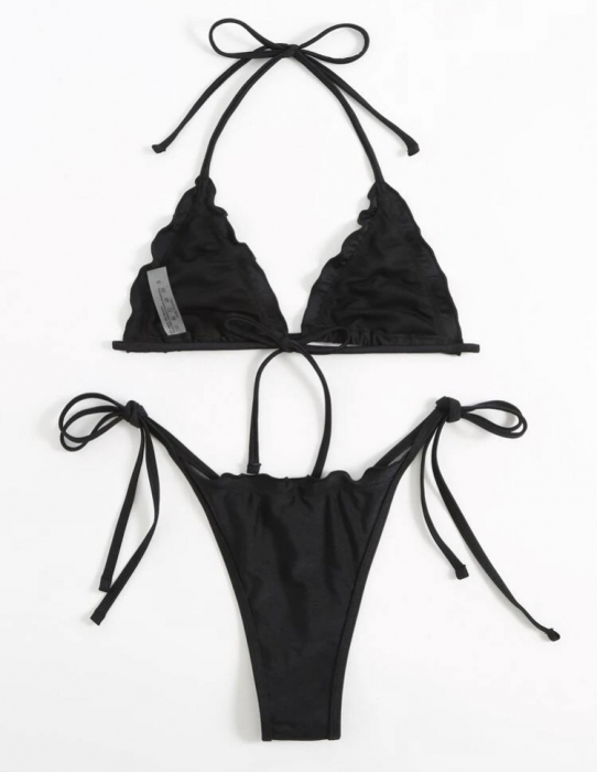Costum de baie din 2 piese, negru [3]