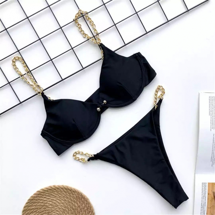 Costum de baie din 2 piese, negru [3]