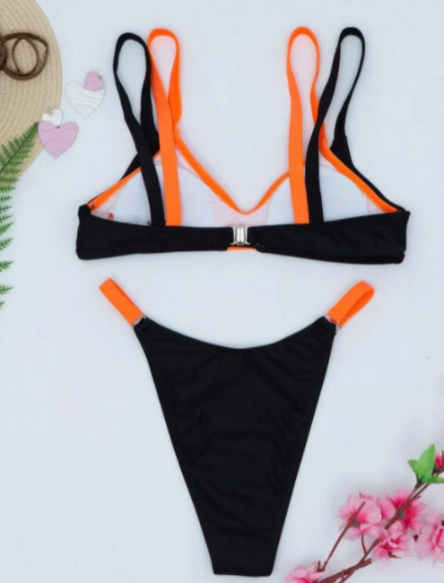 Costum de baie din 2 piese, negru [2]
