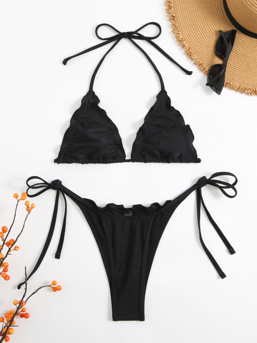 Costum de baie din 2 piese, negru [4]