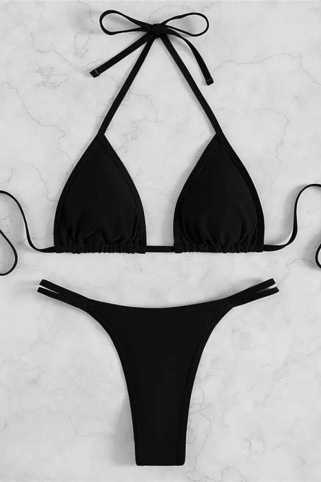 Costum de baie din 2 piese, negru [2]