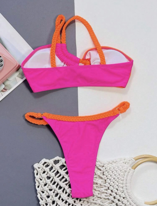 Costum de baie din 2 piese, portocaliu [2]