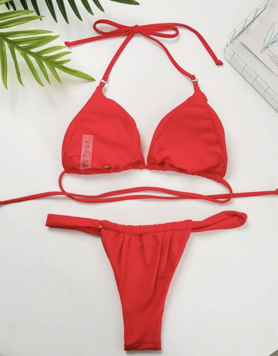 Costum de baie din 2 piese, rosu [2]