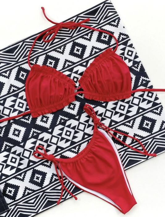 Costum de baie din 2 piese, rosu [2]