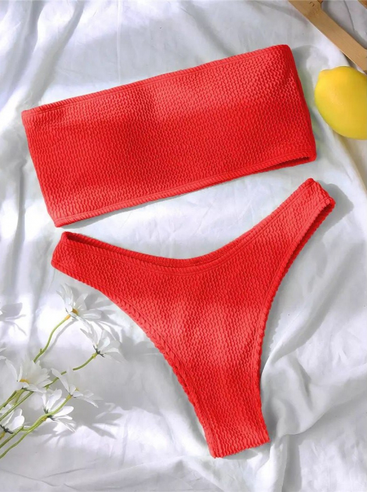 Costum de baie din 2 piese, galben [2]