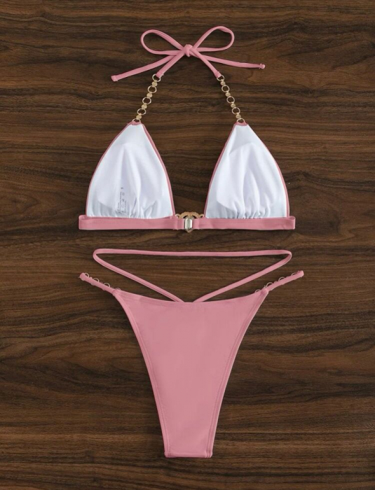Costum de baie din 2 piese, roz [2]