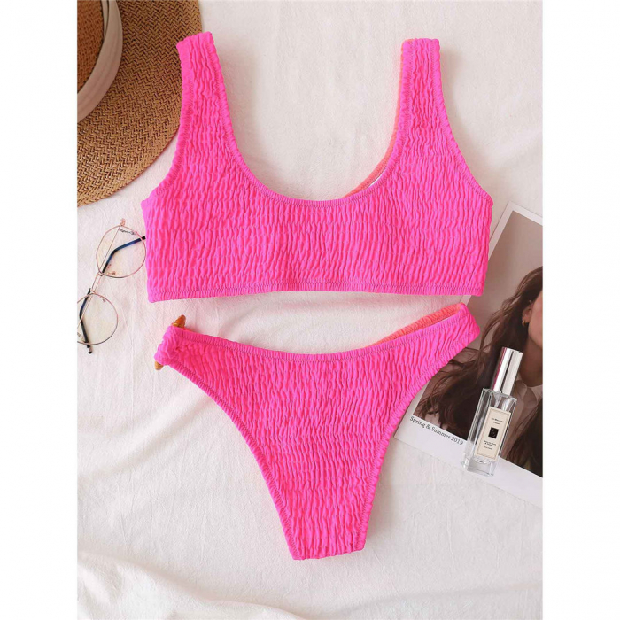 Costum de baie din 2 piese, roz [3]